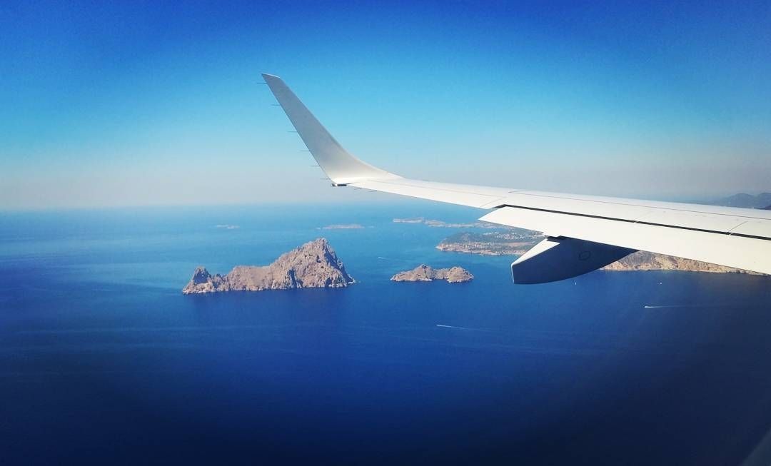 Landing in Ibiza airport to look for wedding venues and locations in ibiza and Formentera
